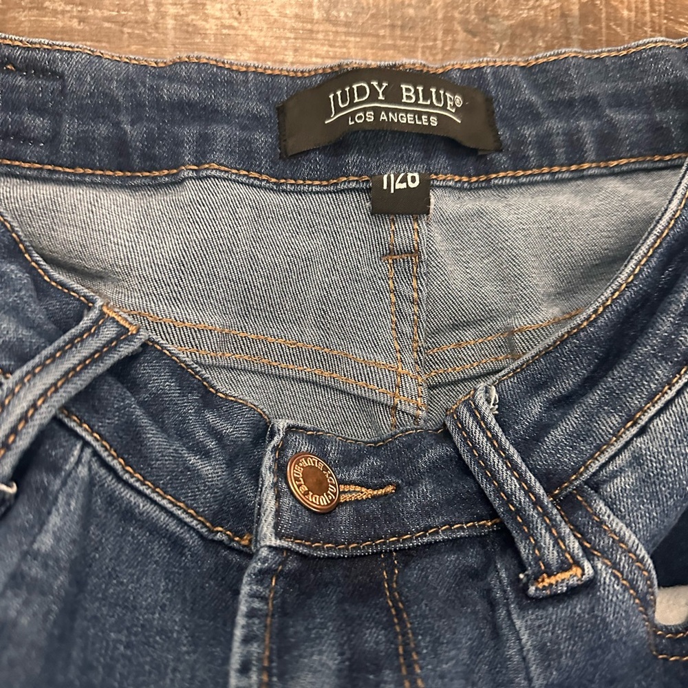 Judy Blue Medium Wash Wide Leg Jeans Size 7 - Picture 2 of 5